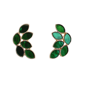 VIOLA Green Statement Studs