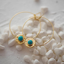 Load image into Gallery viewer, Rani Blue Hoops - LILYANI LONDON - Earrings
