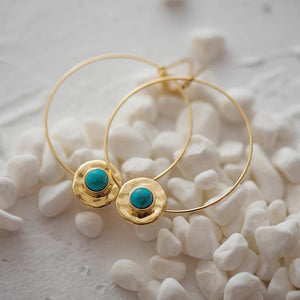 Rani Blue Hoops - LILYANI LONDON - Earrings