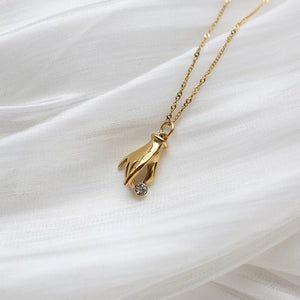 MIA Disembodied Hand Gold Necklace