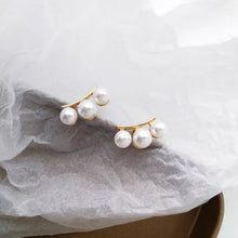 Load image into Gallery viewer, JAMIE Gold and Pearl Earrings
