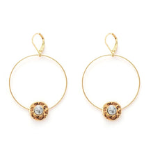 Load image into Gallery viewer, Rani White Hoops - LILYANI LONDON - Earrings
