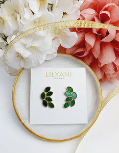 VIOLA Green Statement Studs