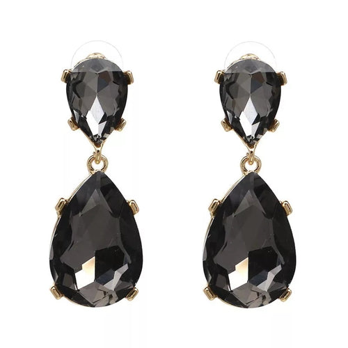 RHEMA Grey Statement Earrings - LILYANI LONDON - Earrings