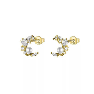 RILEE Silver Moon Studs