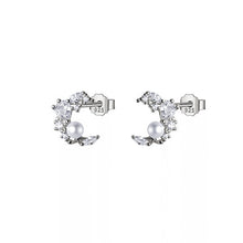 Load image into Gallery viewer, RILEE Silver Moon Studs
