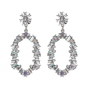 CALLIE Silver Crystal Statement Earrings - LILYANI LONDON - Earrings