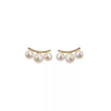 Load image into Gallery viewer, JAMIE Gold and Pearl Earrings
