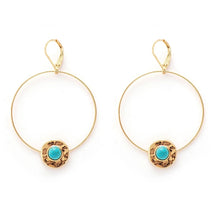 Load image into Gallery viewer, Rani Blue Hoops - LILYANI LONDON - Earrings
