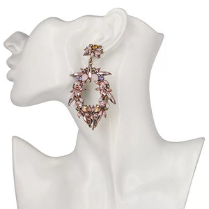 ROSALINE Pink Statement Earrings