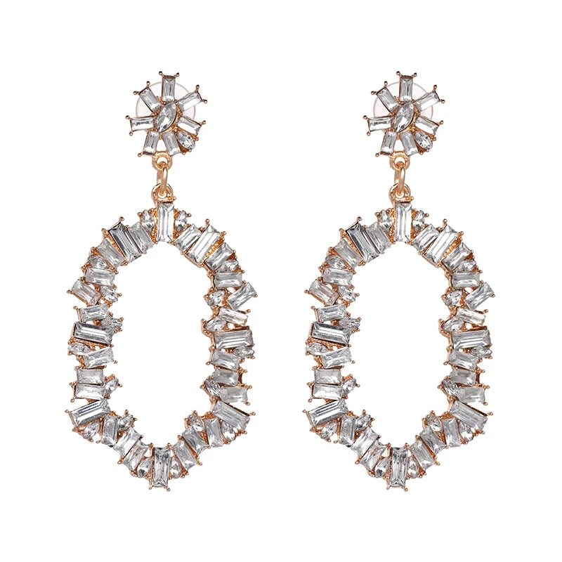 CALLIE Gold Crystal Statement Earrings - LILYANI LONDON - Earrings