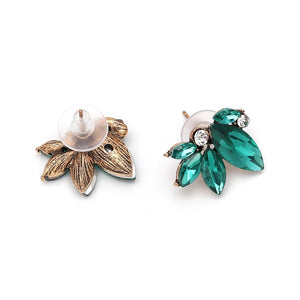 SCARLET Dark Green Statement Studs