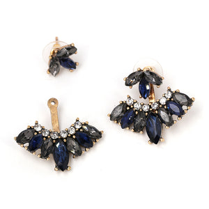 MILLIE Blue Ear-Jackets - LILYANI LONDON - Earrings