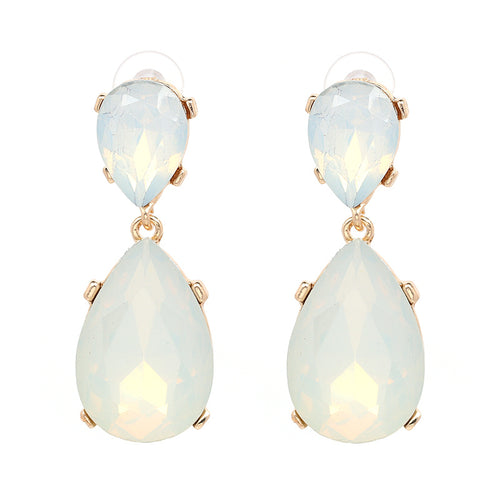 RHEMA White Statement Earrings - LILYANI LONDON - Earrings