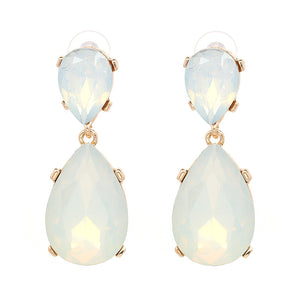 RHEMA White Statement Earrings - LILYANI LONDON - Earrings