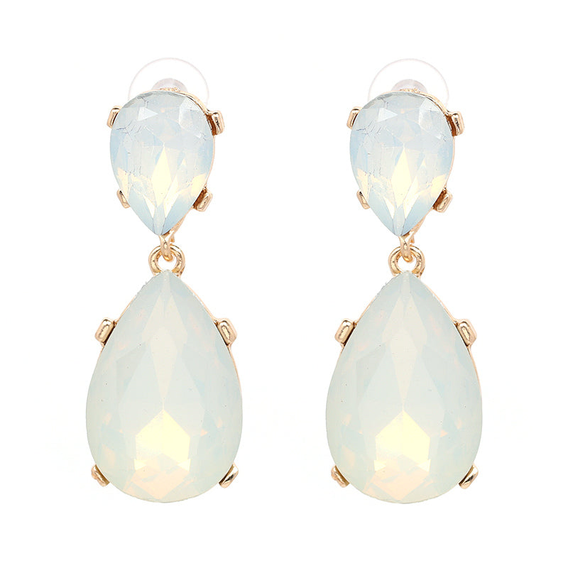 RHEMA White Statement Earrings - LILYANI LONDON - Earrings