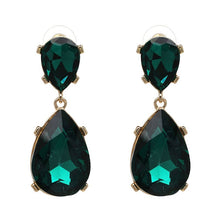 Load image into Gallery viewer, RHEMA Emerald Statement Earrings - LILYANI LONDON - Earrings
