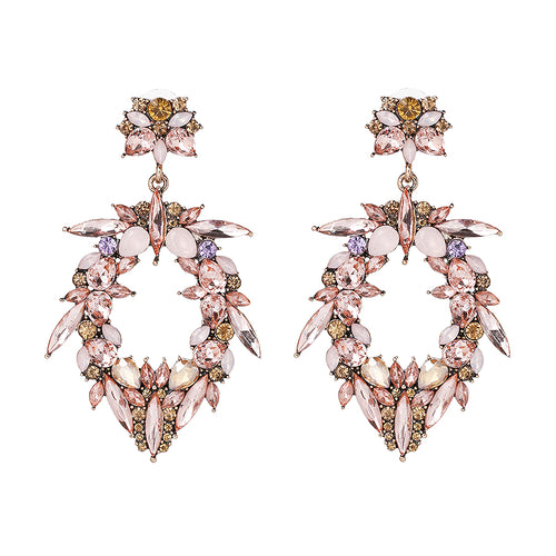 ROSALINE Pink Statement Earrings - LILYANI LONDON - Earrings