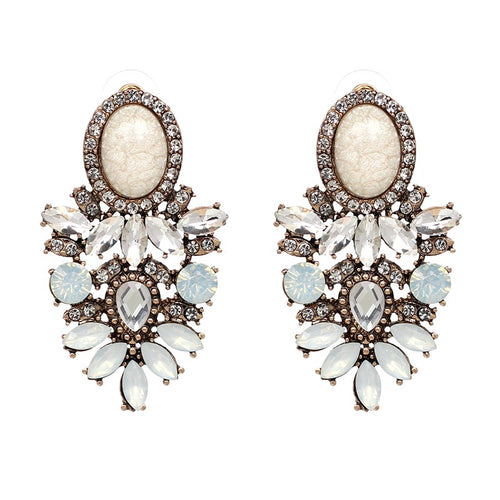 GINA in White Statement Earrings - LILYANI LONDON - Earrings