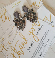 Load image into Gallery viewer, GINA in Black Statement Earrings - LILYANI LONDON - Earrings
