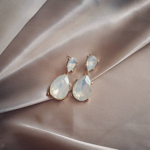 RHEMA White Statement Earrings - LILYANI LONDON - Earrings