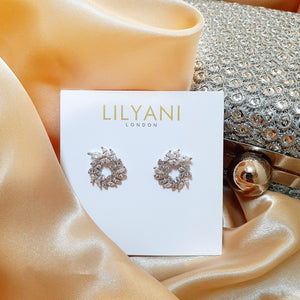 AMIRA Silver Studs - LILYANI LONDON