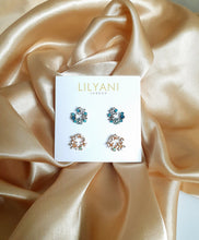 Load image into Gallery viewer, KRISSY Blue Studs - LILYANI LONDON - Earrings
