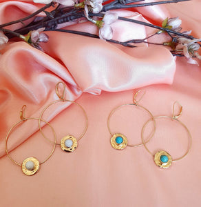 Rani Blue Hoops - LILYANI LONDON - Earrings