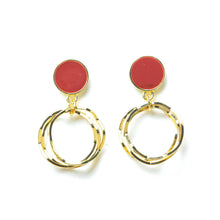 Load image into Gallery viewer, KIYAARA Brown Mini Hoop Earrings - LILYANI LONDON - Earrings
