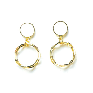 KIYAARA White Mini Hoop Earrings - LILYANI LONDON - Earrings