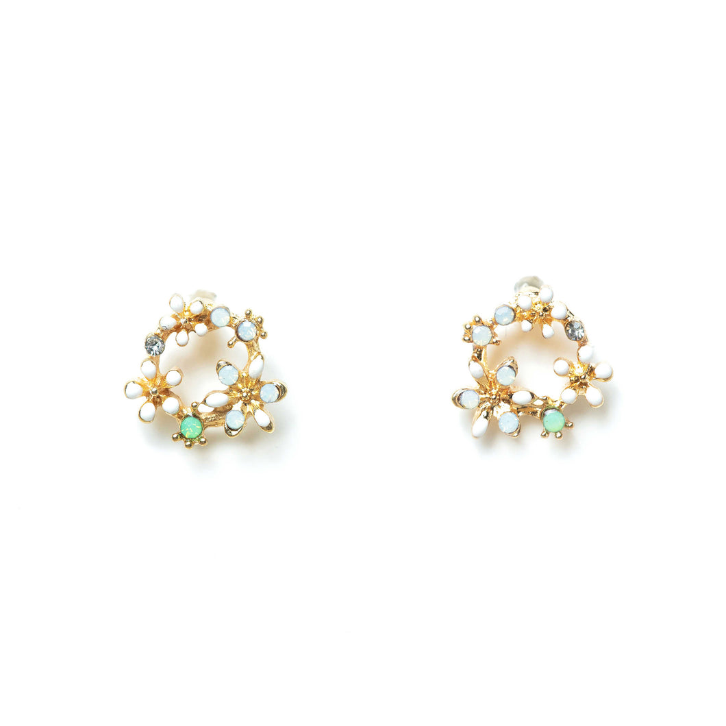 KRISSY White Studs - LILYANI LONDON - Earrings