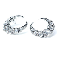 Load image into Gallery viewer, THEA Silver Statement Earrings - LILYANI LONDON - Earrings
