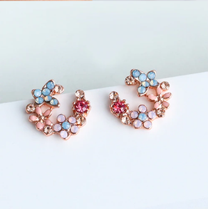 KRISSY Pink Blue Studs