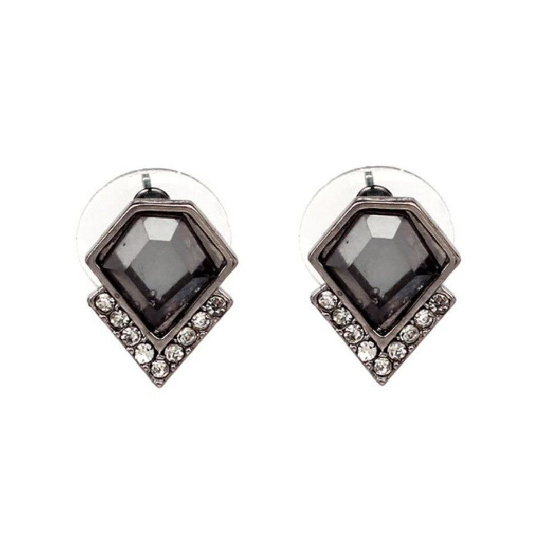 VERA Grey Stud Earrings - LILYANI LONDON - Earrings